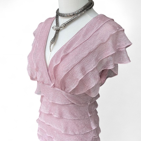 Max Studio Pink Layered Midi Dress - Picture 3 of 6